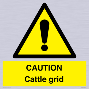 CAUTION Cattle grid